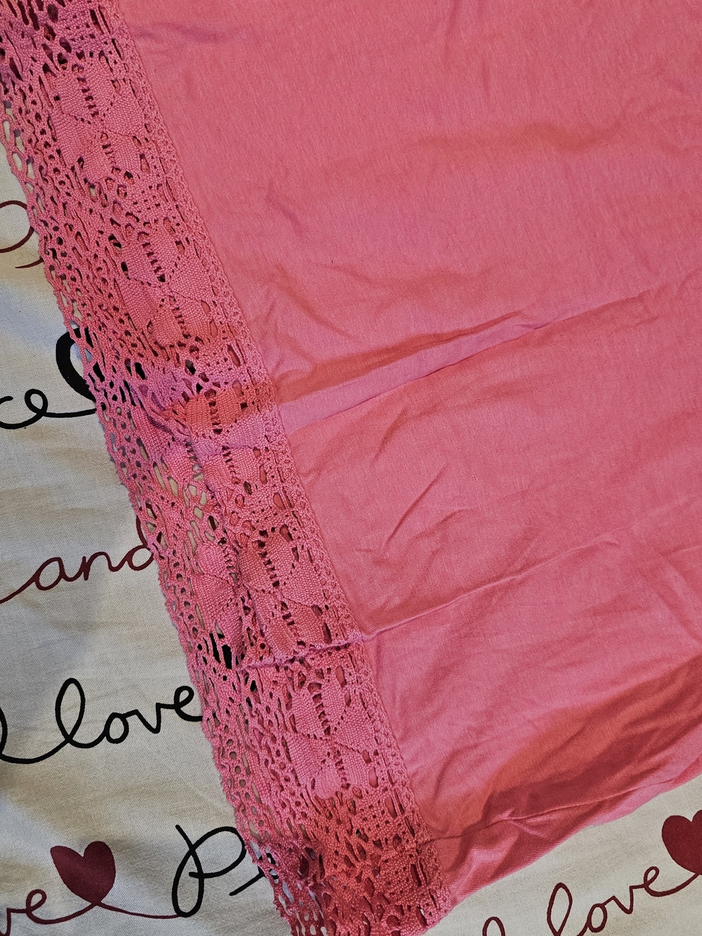 Women’s Pink Lace-Trim Sleepwear Slip